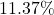 11.37\%