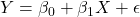 Y = \beta_0 + \beta_1 X + \epsilon
