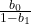 \frac{b_0}{1-b_1}