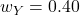 w_Y = 0.40