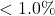 < 1.0\%