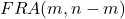 FRA(m, n-m)