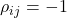 \rho_{ij} = -1