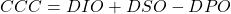\[CCC = DIO + DSO - DPO\]