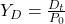 Y_D = \frac{D_t}{P_0}