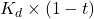 K_d \times (1 - t)