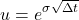 \[u = e^{\sigma \sqrt{\Delta t}}\]