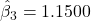 \hat{\beta}_3 = 1.1500