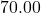 70.00