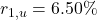 r_{1,u} = 6.50\%