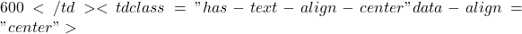 600</td><td class="has-text-align-center" data-align="center">