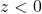 z < 0