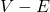V - E
