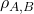 \rho_{A,B}