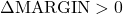\Delta\text{MARGIN} > 0