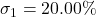 \sigma_1 = 20.00\%