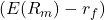 (E(R_m) - r_f)