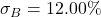 \sigma_B = 12.00\%