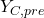 Y_{C,pre}
