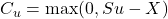 C_u = \max(0, Su - X)