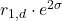 r_{1,d} \cdot e^{2\sigma}