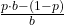 \frac{p \cdot b - (1 - p)}{b}