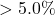 >5.0\%