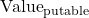 \text{Value}_{\text{putable}}
