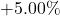 +5.00\%