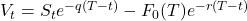 V_t = S_t e^{-q(T-t)} - F_0(T)e^{-r(T-t)}