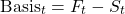 \[\text{Basis}_t = F_t - S_t\]