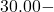 30.00 -