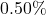 0.50\%