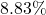8.83\%