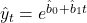 \hat{y}_t = e^{\hat{b}_0 + \hat{b}_1 t}