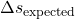 \Delta s_{\text{expected}}