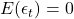 E(\epsilon_t) = 0