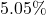 5.05\%
