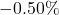 -0.50\%