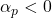 \alpha_p < 0