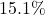 15.1\%