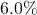 6.0\%