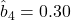 \hat{b}_4 = 0.30