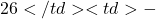 26</td><td>-