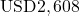 \text{USD}2,608