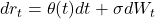dr_t = \theta(t)dt + \sigma dW_t
