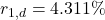 Rendered by QuickLaTeX.com r_{1,d} = 4.311\%