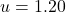 u = 1.20