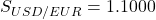 S_{USD/EUR} = 1.1000