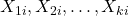 X_{1i}, X_{2i}, \dots, X_{ki}